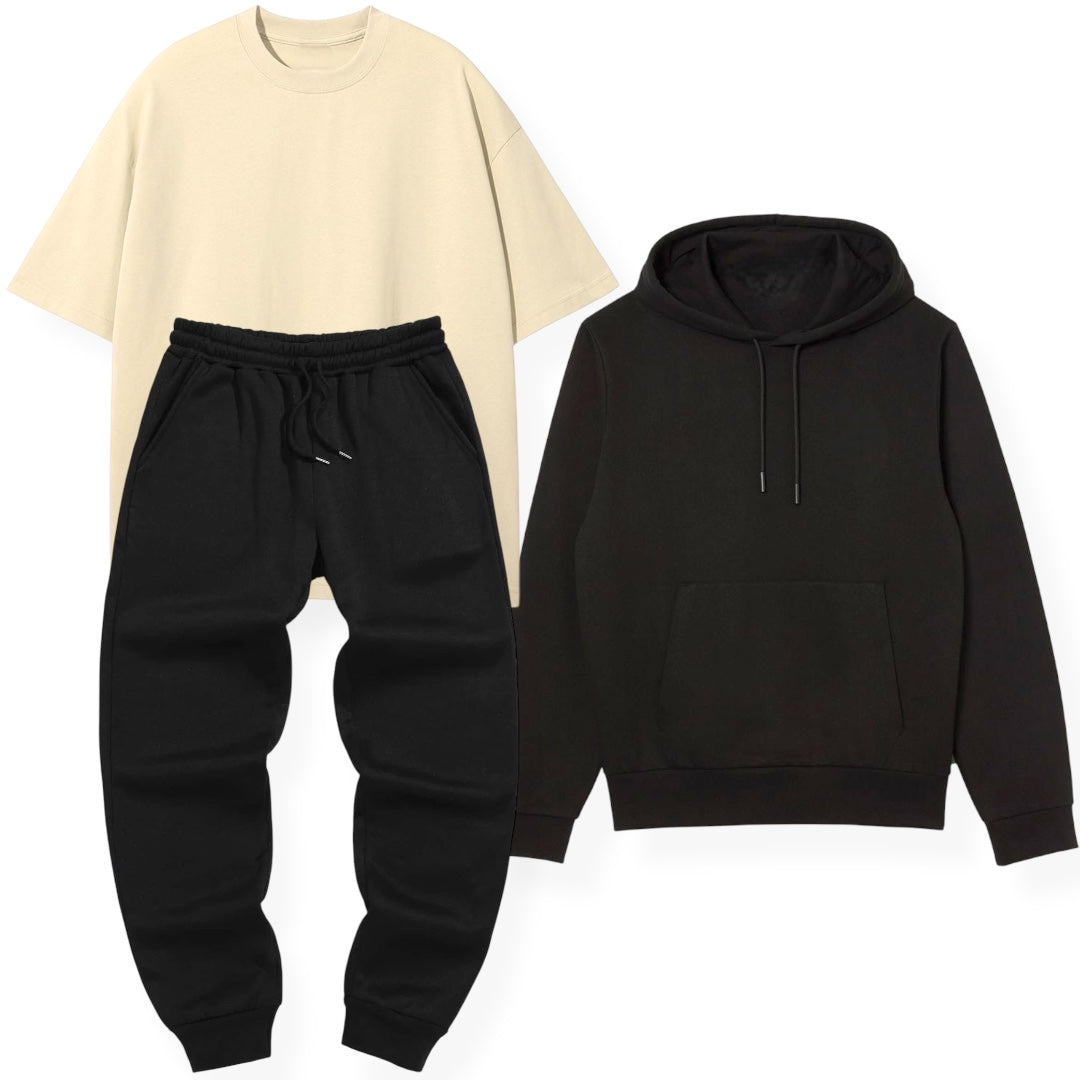 COMPRA 1 Y LEVATTE 3 - PANTALÓN + BUZO + CAMISETA OVERSIZE